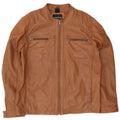 Bruno Banani Chaqueta motera de cuero para hombre UK 44 2XL Marrón