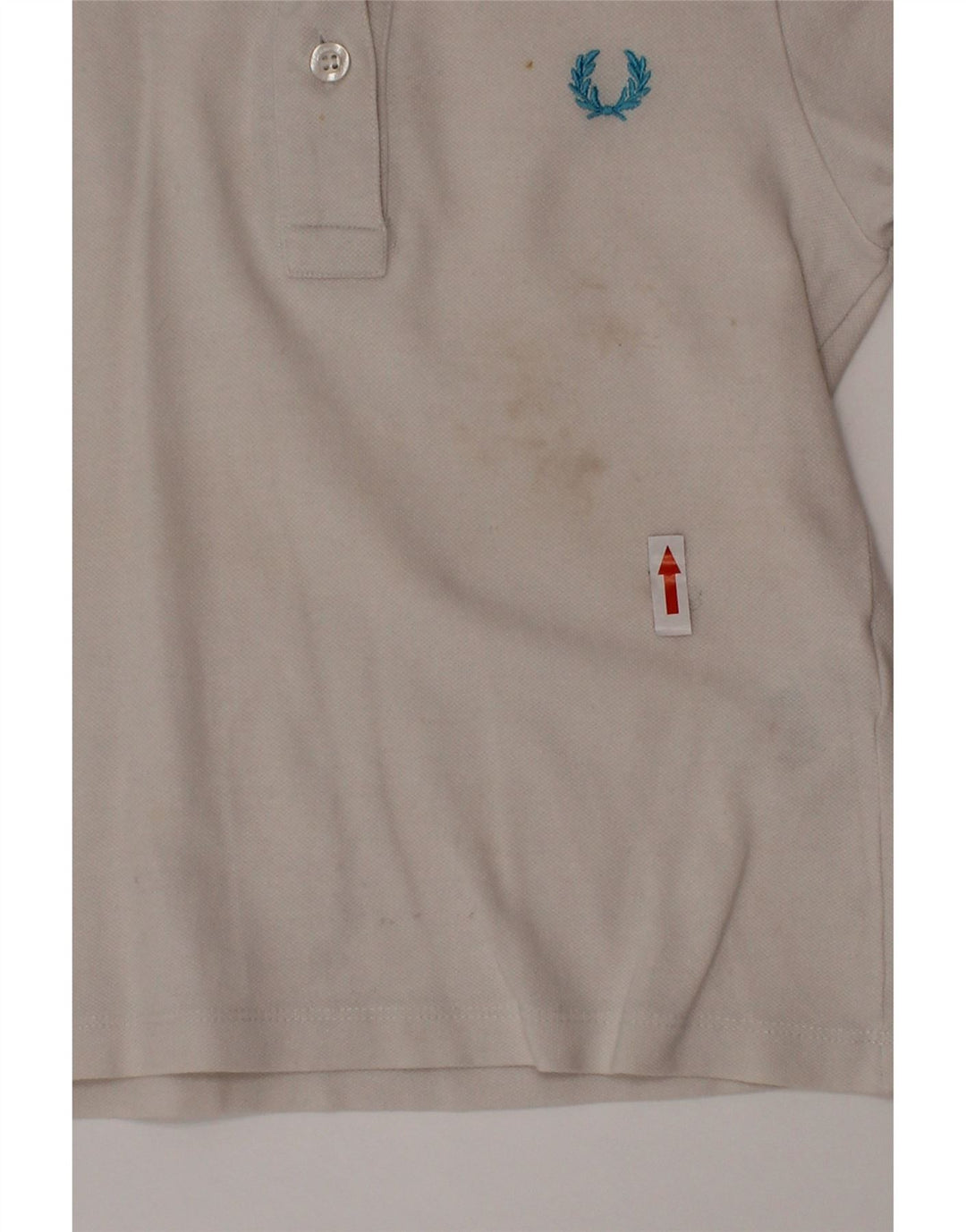 Fred Perry Polo para niño 3-4 años Algodón Blanco Roto