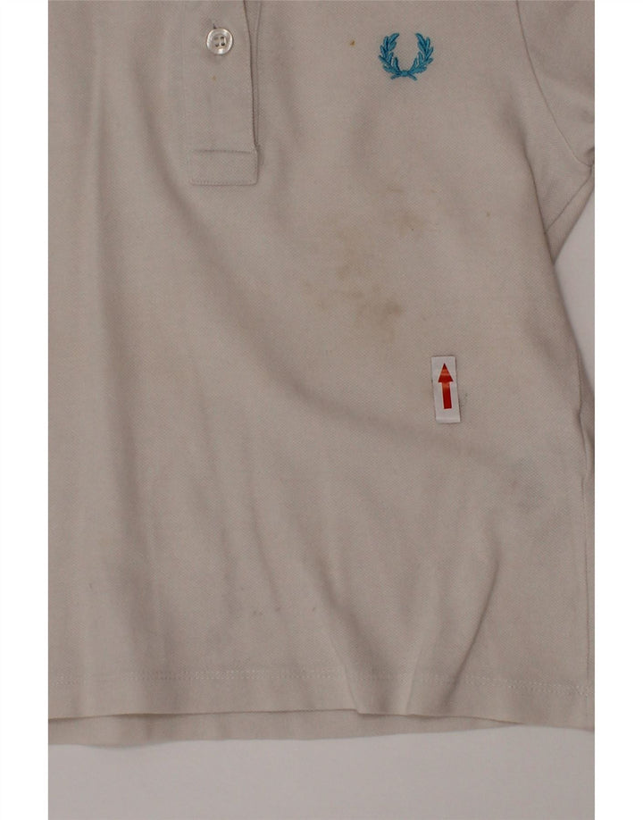 Fred Perry Polo para niño 3-4 años Algodón Blanco Roto