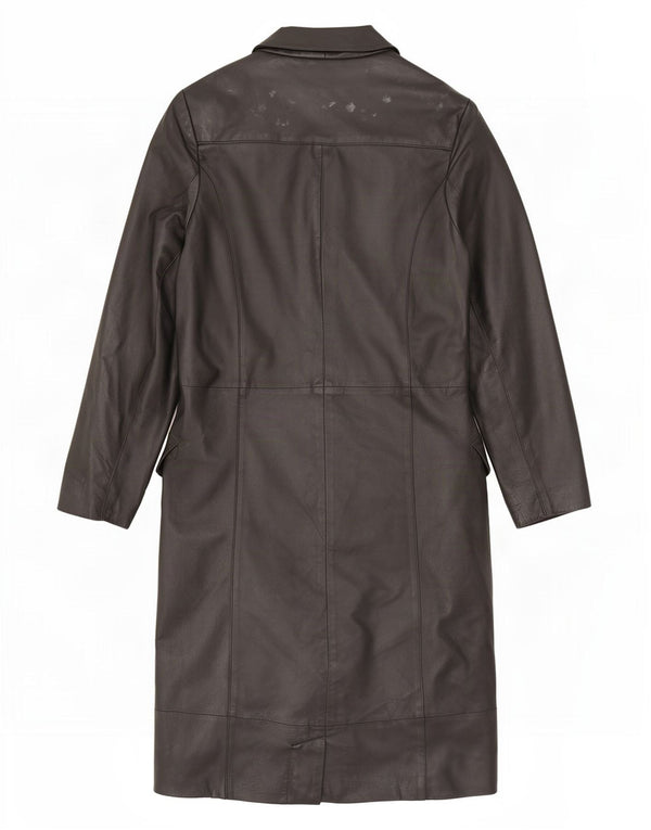 Yuppie Abrigo de cuero extragrande para mujer EU 34 XS Negro