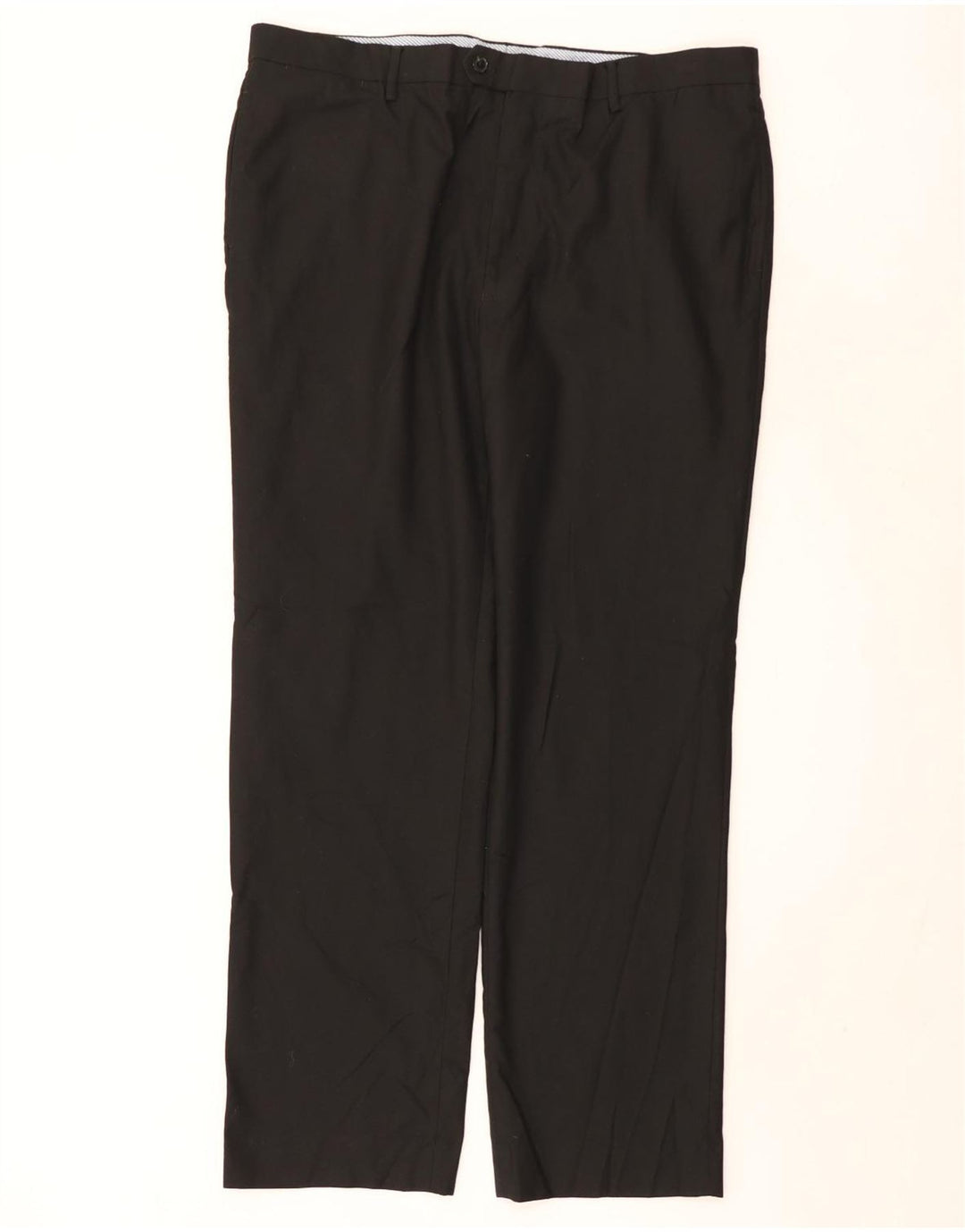 TOMMY HILFIGER Pantalón de traje recto para hombre W40 L31 Poliéster negro