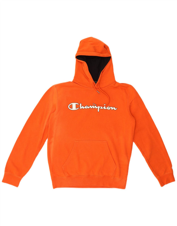 Champion Sudadera Con Capucha Gráfica Para Hombre Naranja Mediana