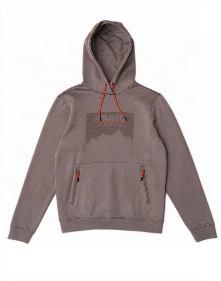 Musto Hombre Sudadera Con Capucha Gráfica Jersey Poliéster Gris Medio