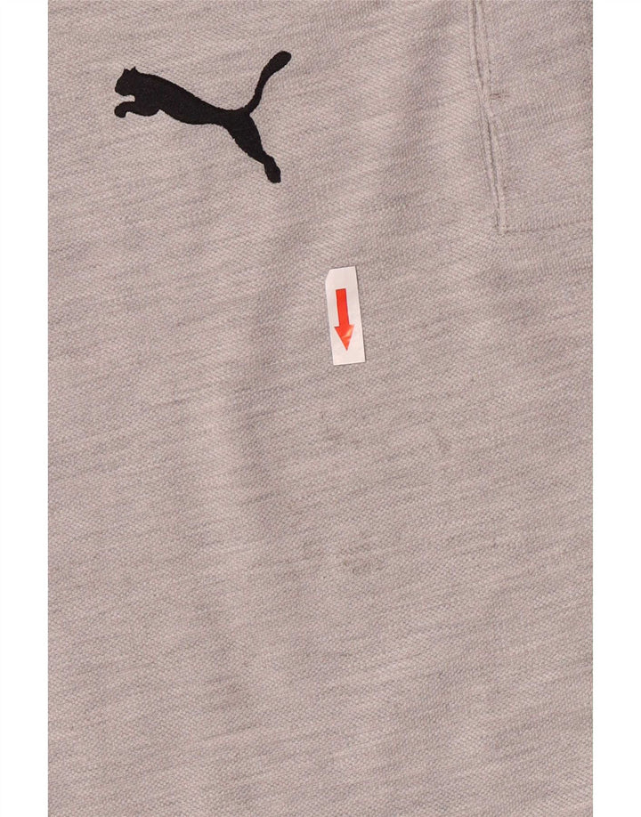 Puma Camiseta gráfica para hombre Top de algodón color block en gris medio