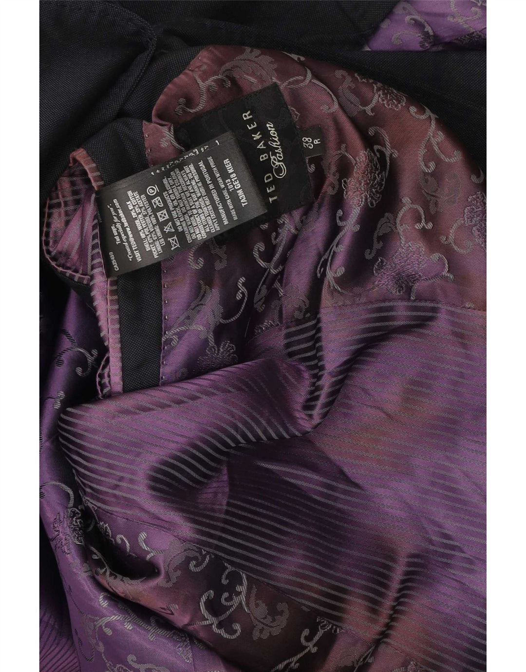 Ted Baker Chaqueta tipo blazer con 1 botón para hombre, talla 38, lana negra mediana