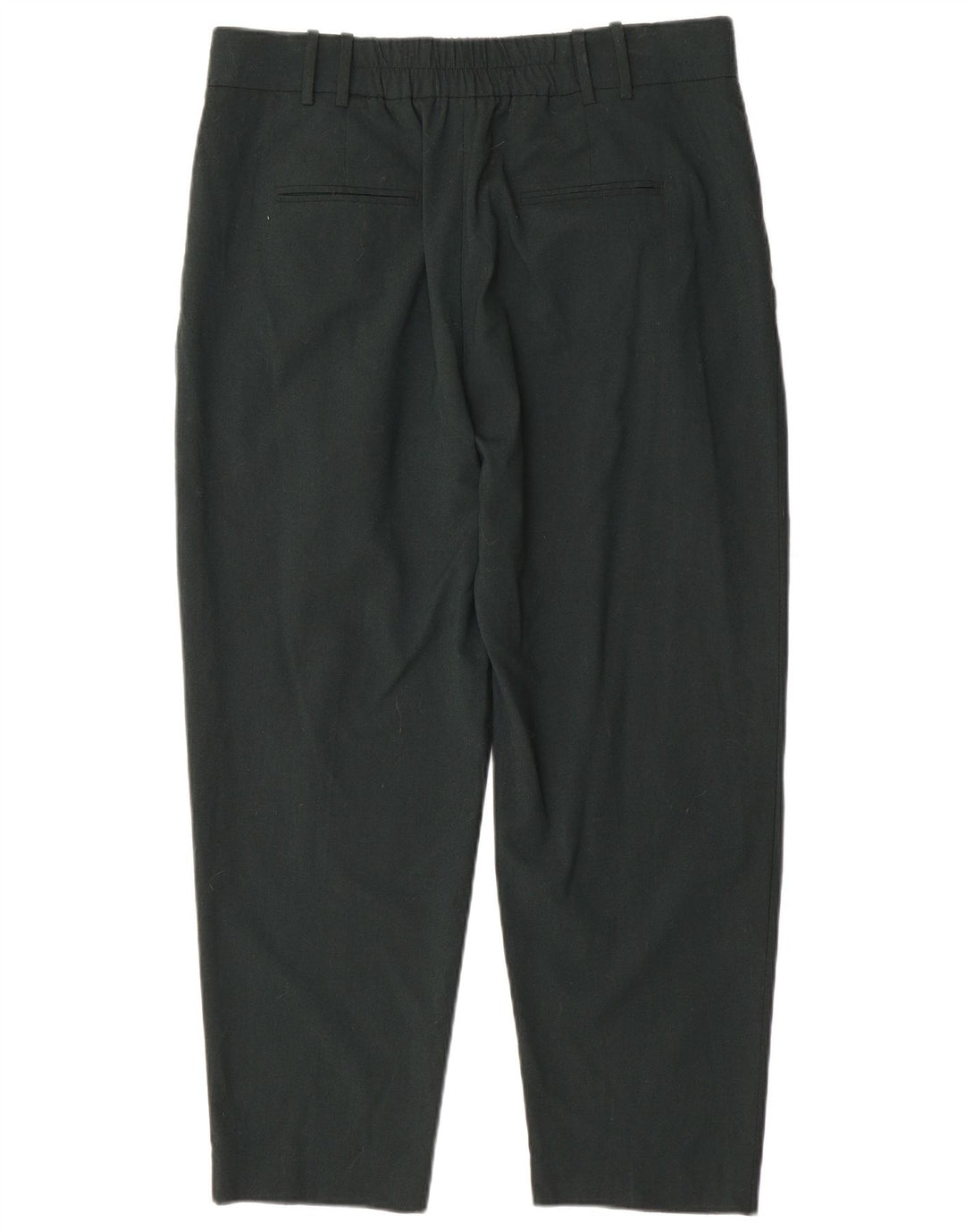 Zara Mujer Pantalón Cropped Pegged XL W36 L26 Poliéster Verde