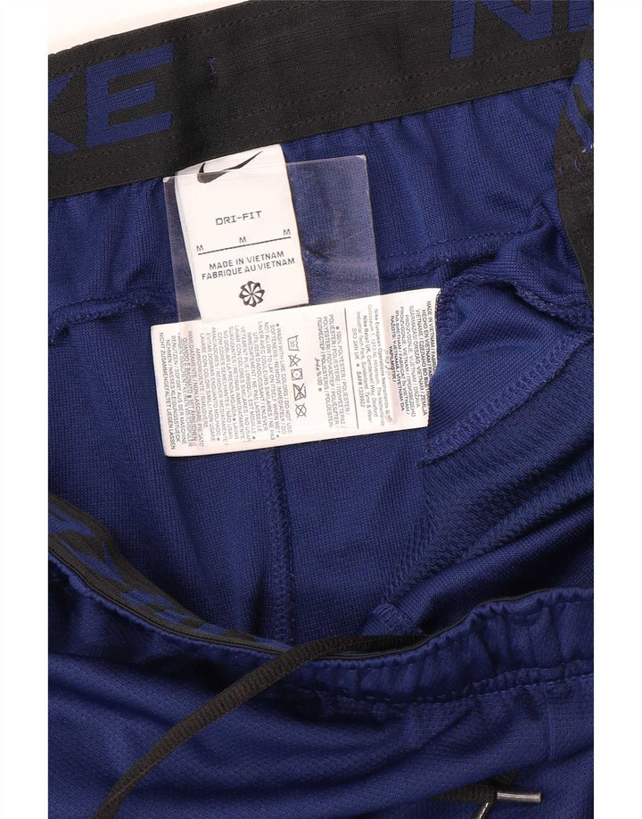 Pantalones cortos deportivos Nike Dri Fit para hombre Poliéster color block azul marino mediano