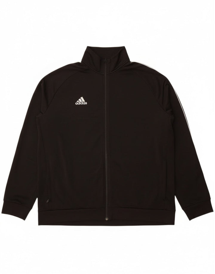 Adidas - Chaqueta de chándal para hombre, talla 2XL, poliéster negro