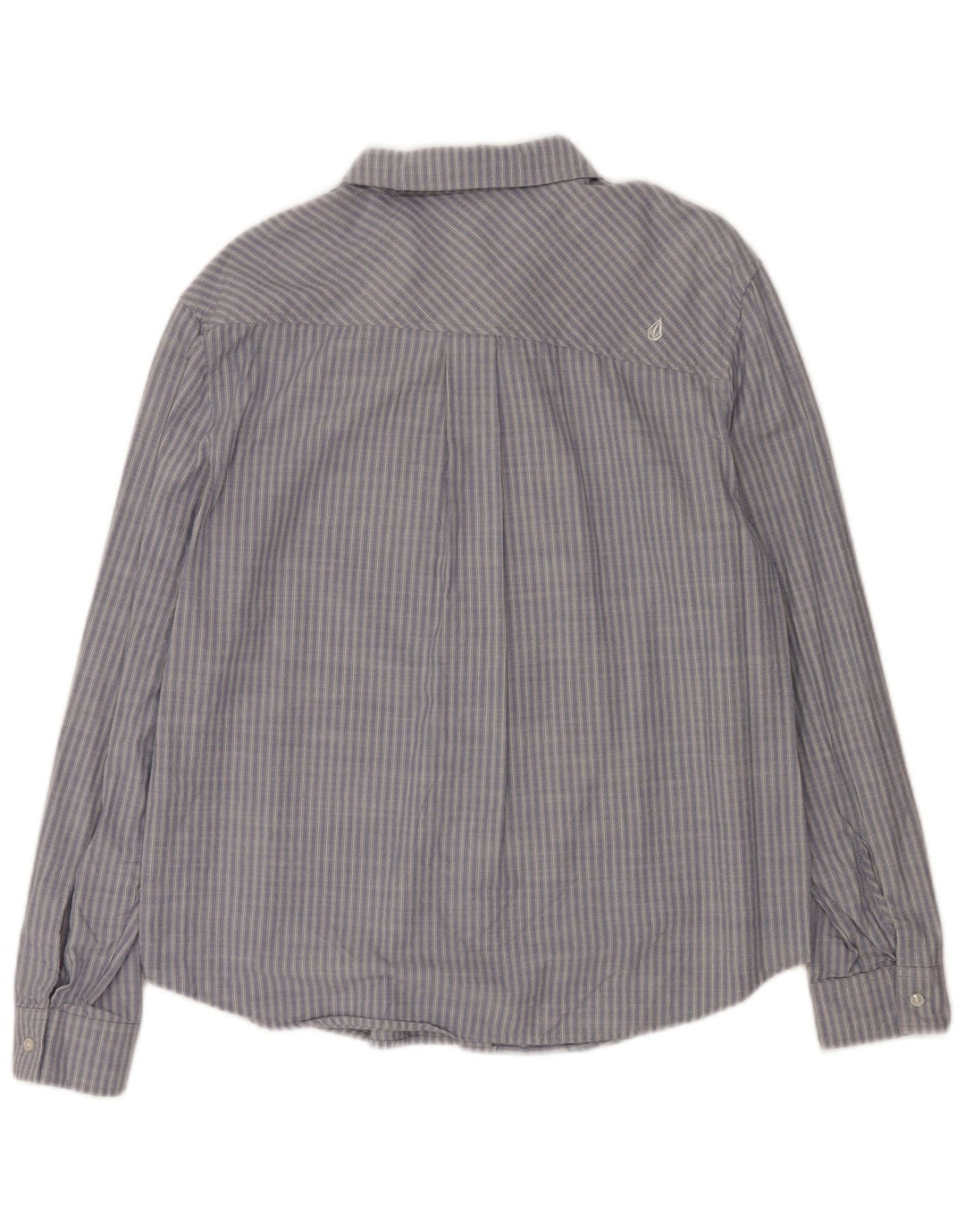 Camisa Volcom para mujer UK 44 Grande Algodón a rayas azules