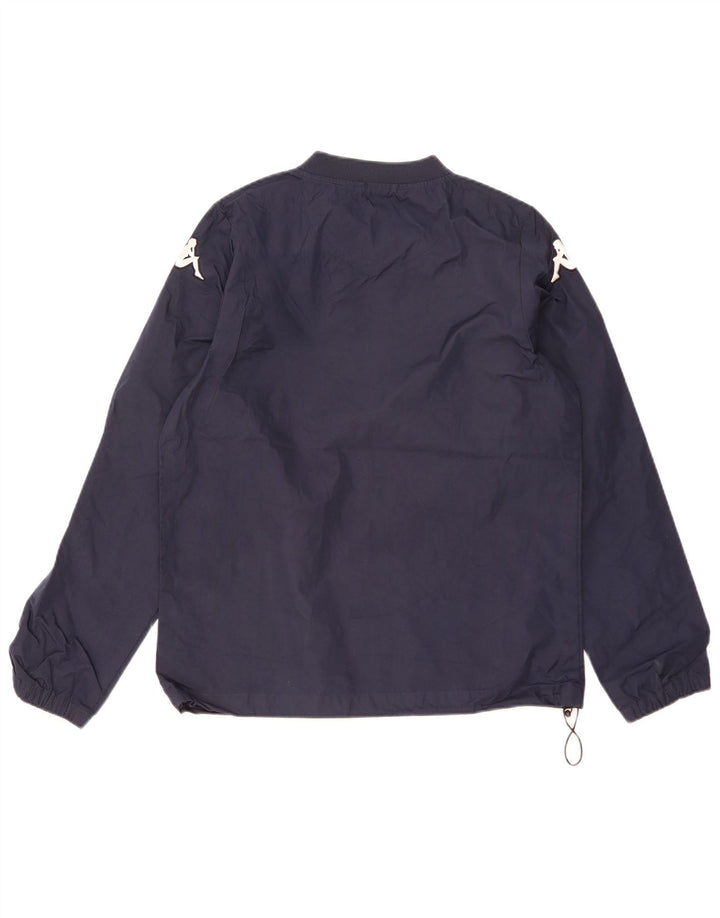Kappa Mens Graphic Pullover Chándal Top Pequeño Poliéster Azul Marino