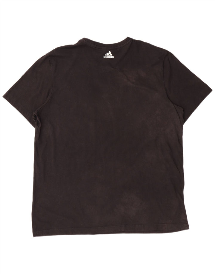 ADIDAS Camiseta gráfica para hombre Top 2XL Algodón negro