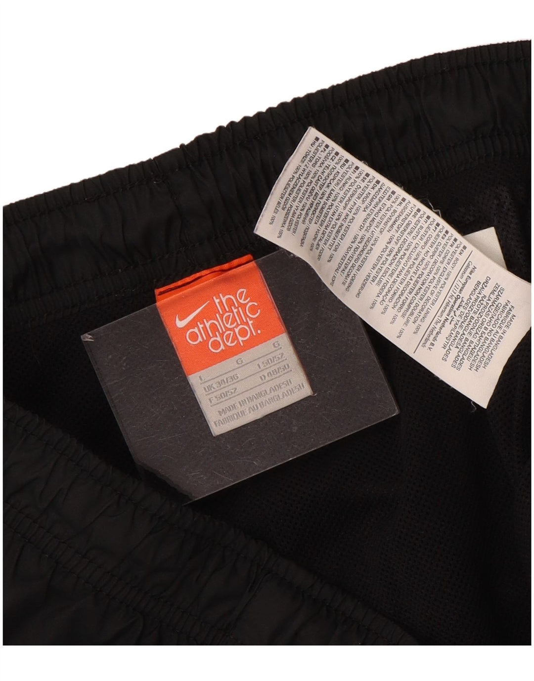 Nike Bermudas deportivas para hombre, talla grande, color negro, poliéster