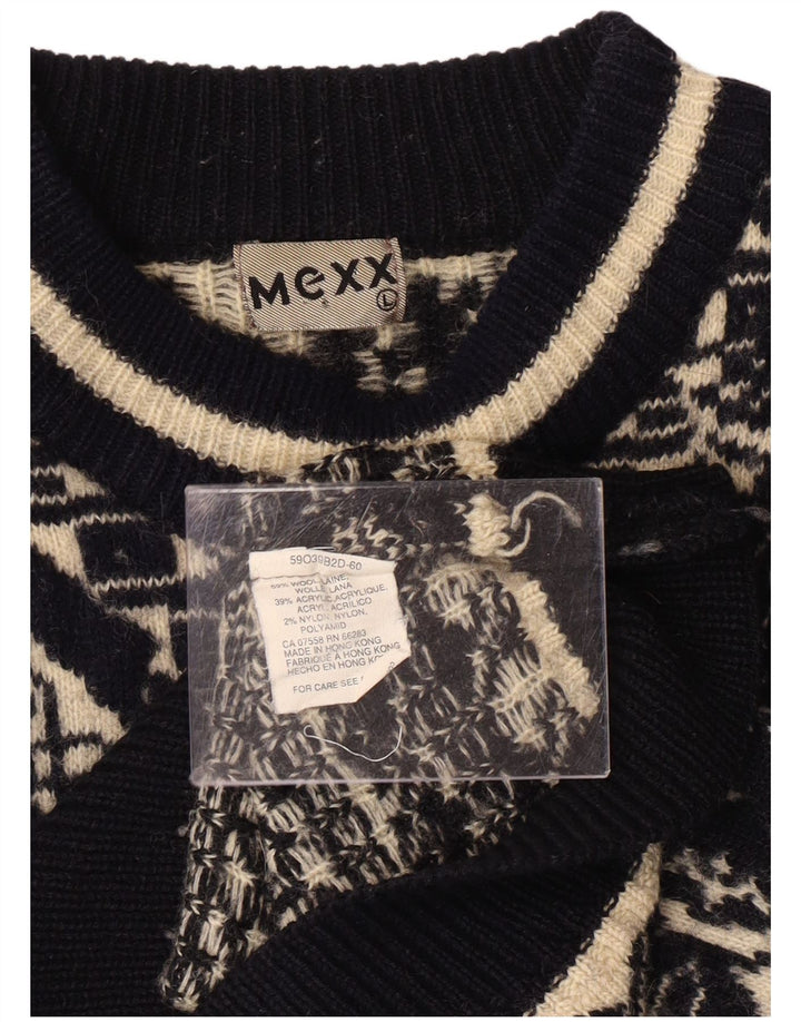 MEXX Suéter tipo jersey con cuello redondo para mujer UK 40 Grande Multicolor Geométrico