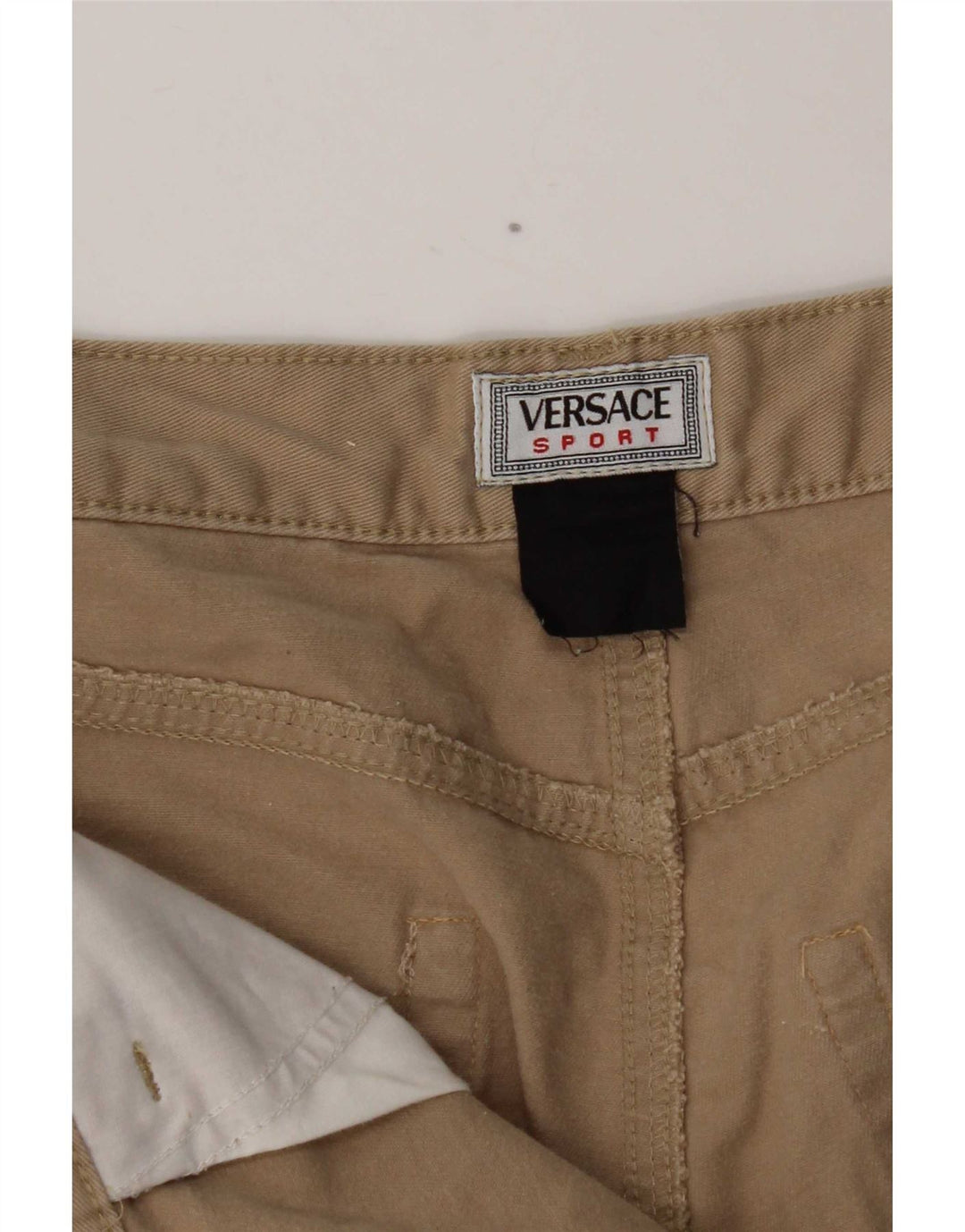 Versace Hombre Pantalones Casuales Rectos W31 L30 Beige