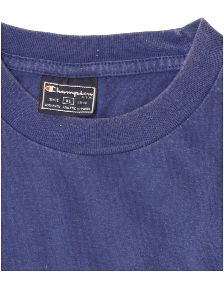CHAMPION Camiseta gráfica para hombre Top XL Algodón azul marino