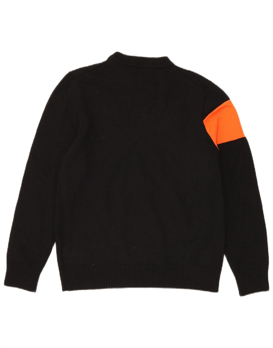 ROSSIGNOL Suéter tipo jersey con cuello redondo para mujer UK 12 Medium Black Colourblock