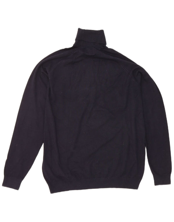 Zara Mujer Jersey De Cuello Vuelto Jersey UK 40 XL Azul Marino
