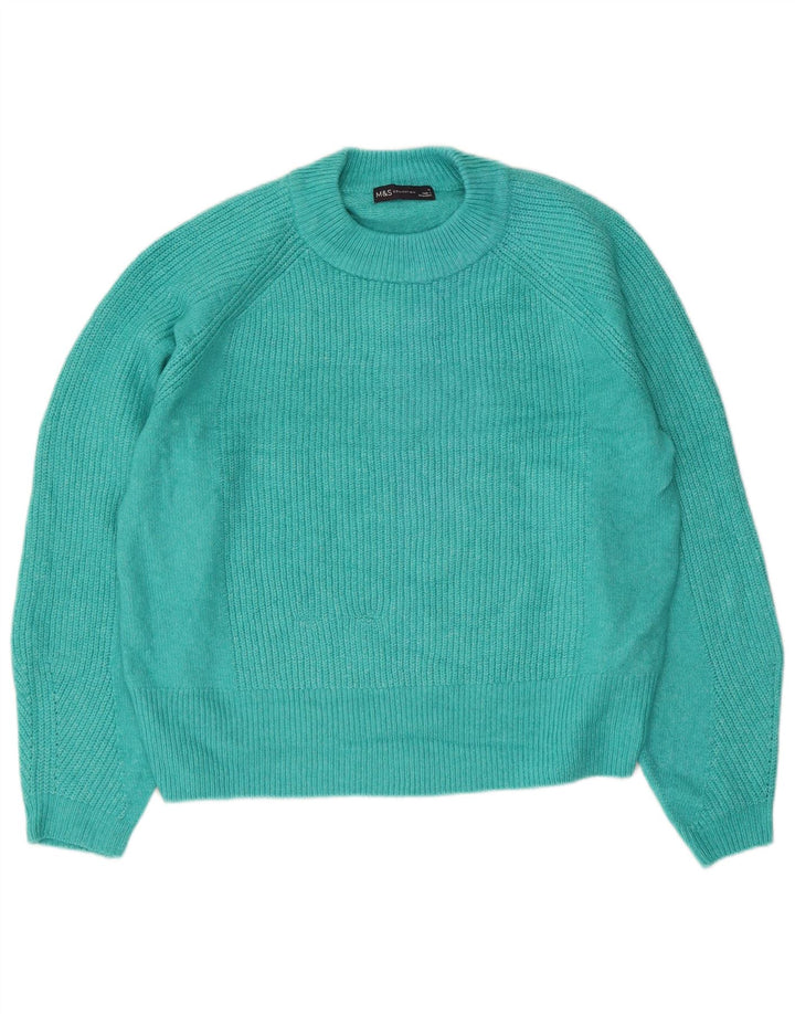 Marks & Spencer Jersey de Cuello Redondo para Mujer UK 40 Acrílico Azul Medio