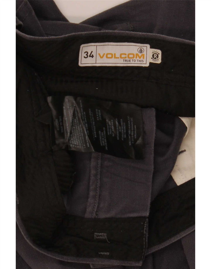 Pantalón chino recto Volcom para hombre W34 L32 Algodón gris