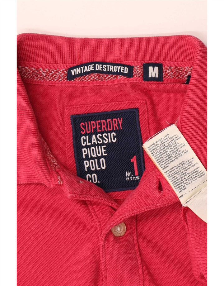 Superdry Polo De Manga Corta De Algodón Rosa Medio Para Hombre