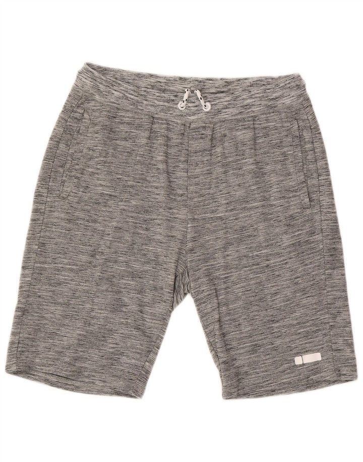 Freddy Shorts deportivos para hombre de algodón moteado gris grande