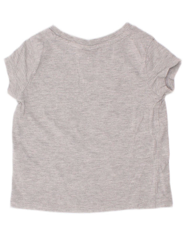 Puma Camiseta gráfica de manga corta para bebés niñas 18-24 meses Gris moteado