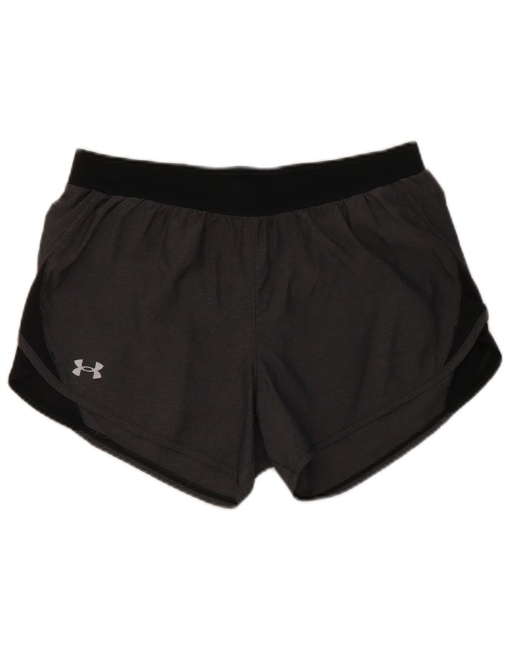 Under Armour Pantalones cortos deportivos Heat Gear para mujer UK 40 Poliéster gris medio