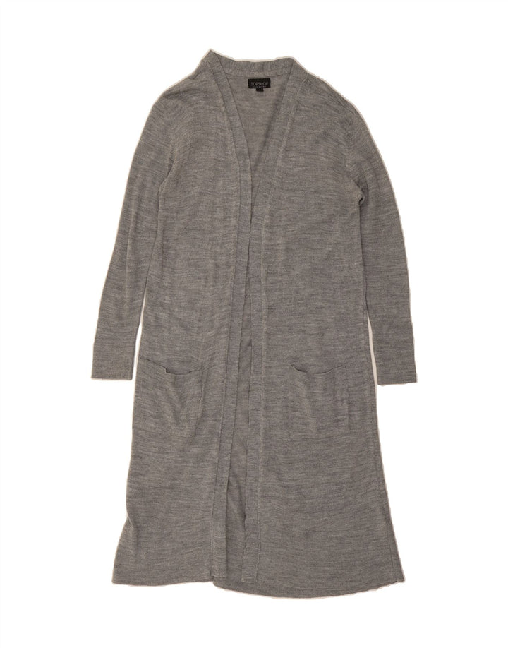 TOPSHOP Womens Longline Open Cardigan Sweater UK 8 Small Grey Vintage Topshop and Second-Hand Topshop from Messina Hembry 