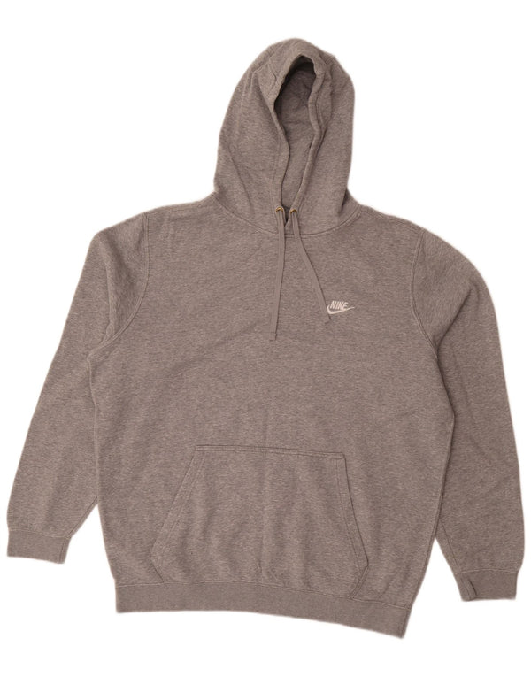 Nike - Sudadera con capucha para hombre, talla XL, algodón moteado gris