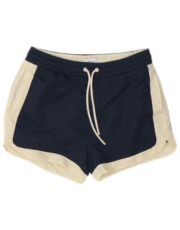 Pantalones cortos deportivos Reiss para mujer UK 4 XS Azul marino Colorblock Poliamida