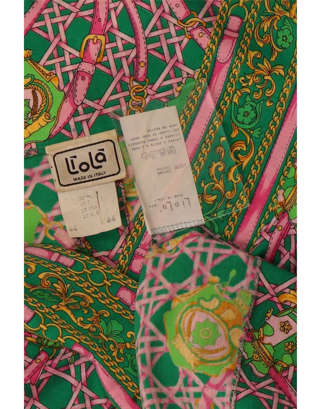 LIOLA Vestido recto de gran tamaño con estampado abstracto para mujer UK 10 Small Green