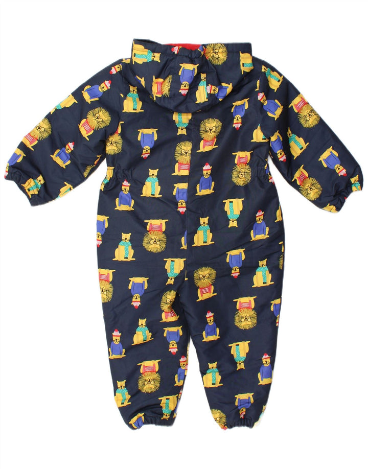 JOULES Mono exterior con capucha para niño 2-3 años Azul marino Estampado animal
