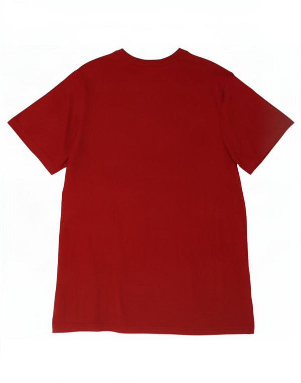 Adidas Hombre Camiseta Gráfica Top XL Algodón Rojo