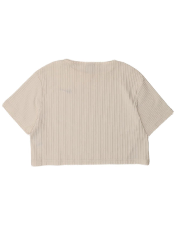 Nike Camiseta corta extragrande para mujer UK 6 XS Algodón blanco