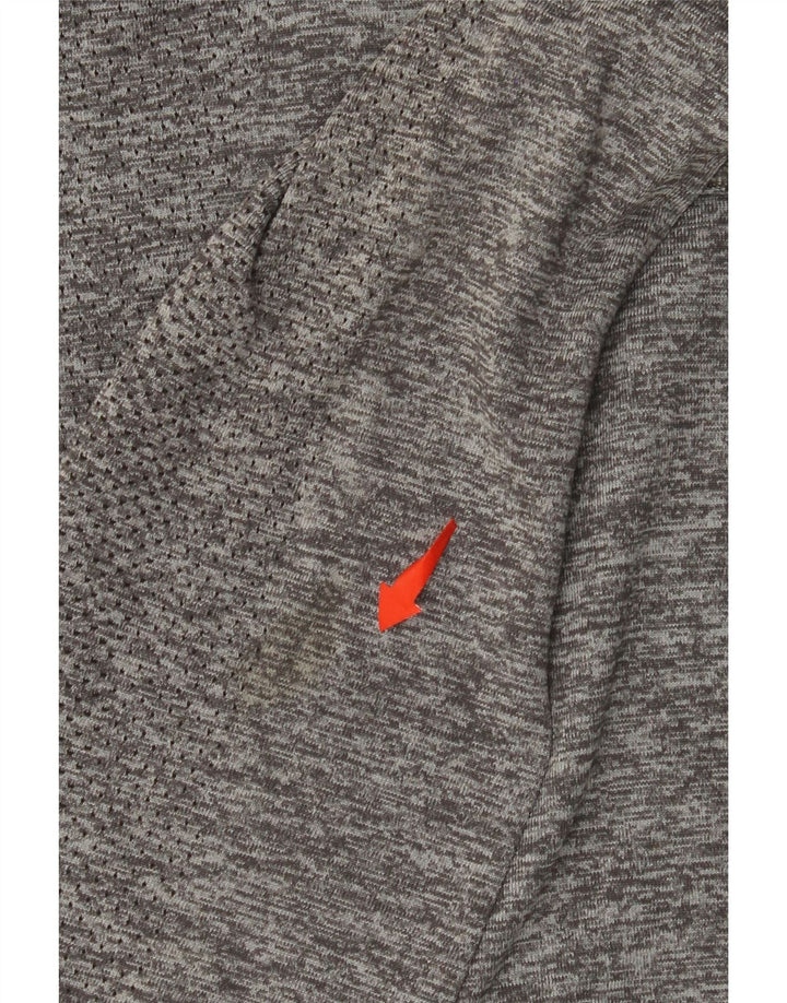 EDDIE BAUER Jersey de chándal con cuello y cremallera para hombre XL Gris moteado