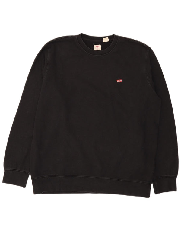 Levi's Sudadera De Ajuste Estándar Para Hombre Jersey Grande De Algodón Negro