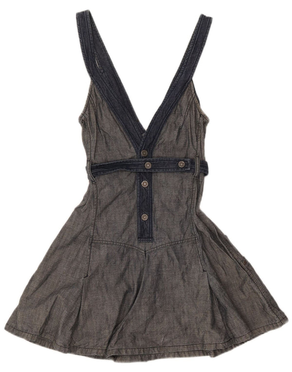 Diesel Mujer Mono Corto UK 8 Pequeño Algodón Gris