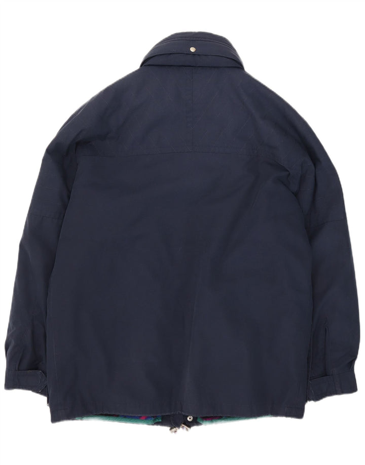 Fila Chaqueta utilitaria con capucha para hombre Reino Unido 40 Grande Poliéster azul marino
