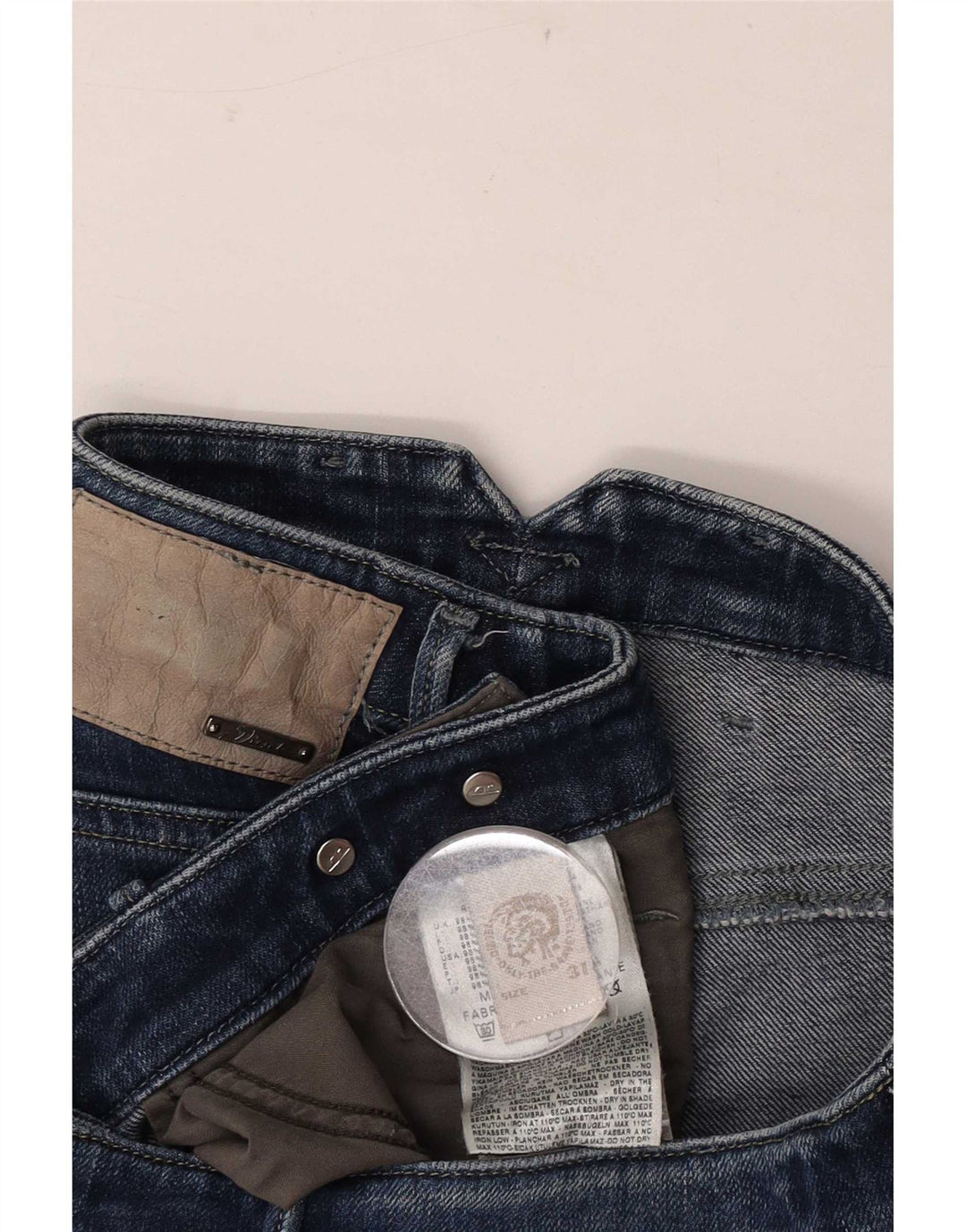 Diesel Mujer Cherick Slim Jeans W31 L30 Azul Marino Algodón