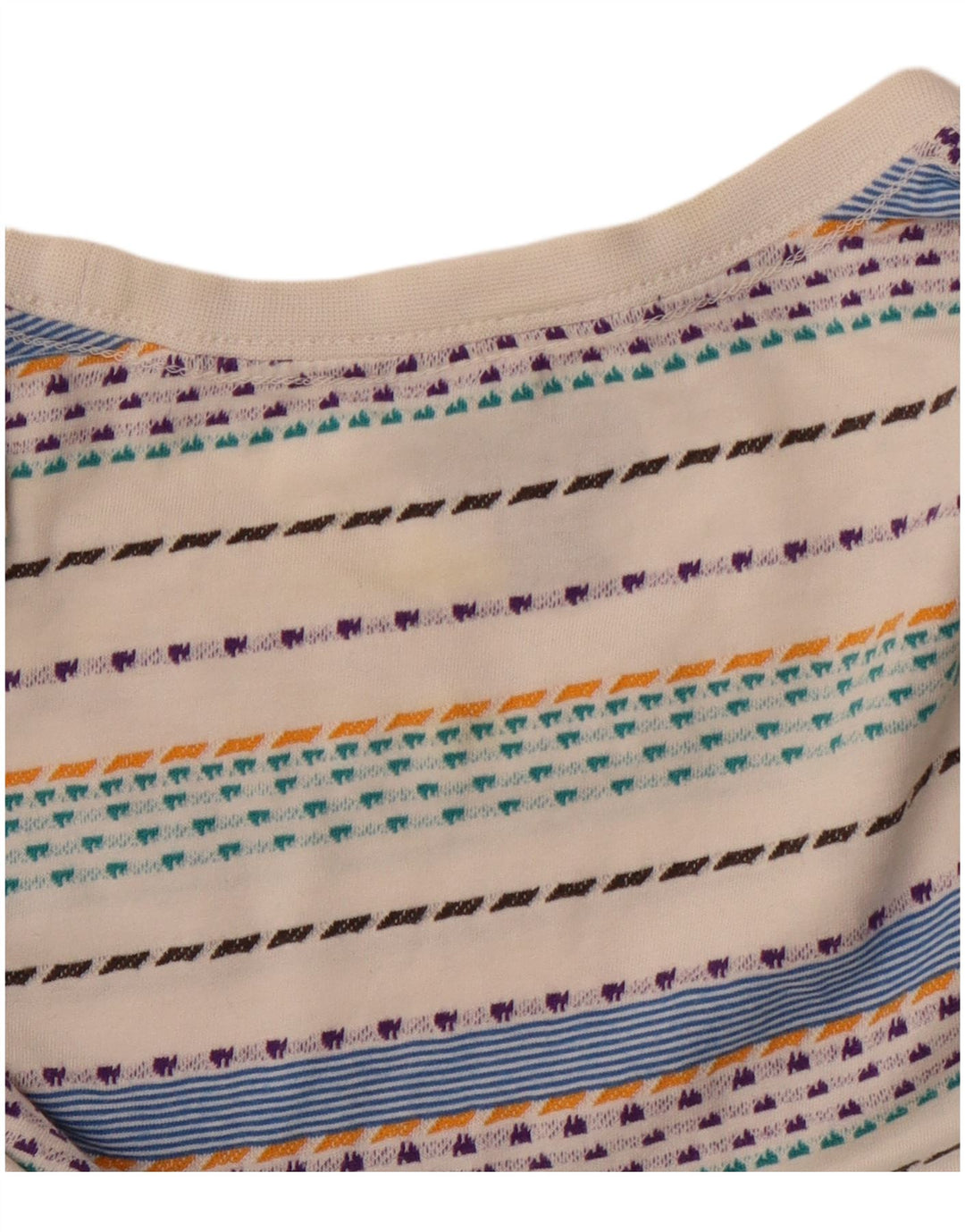 Camiseta Patagonia Hombre Top Medium Off White Algodón A Rayas