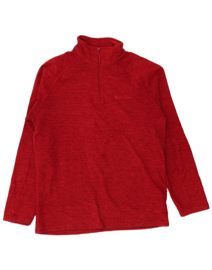 Jersey de forro polar con cuello y cremallera para hombre de Mountain Warehouse Poliéster moteado rojo medio