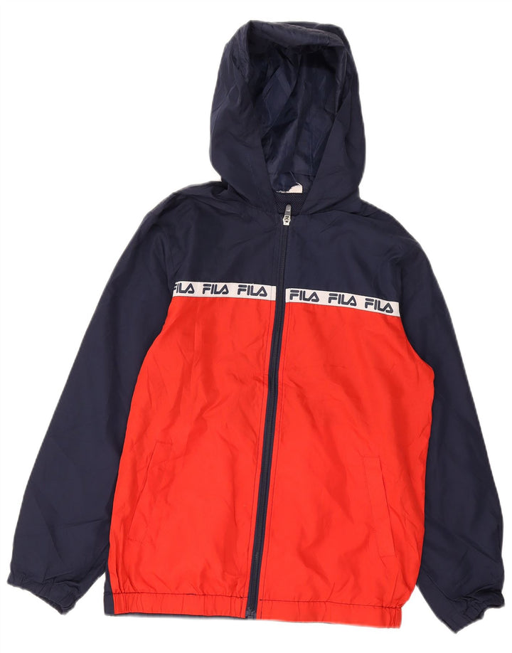Fila Chaqueta de chándal gráfica para niños 11-12 años Azul marino Colorblock