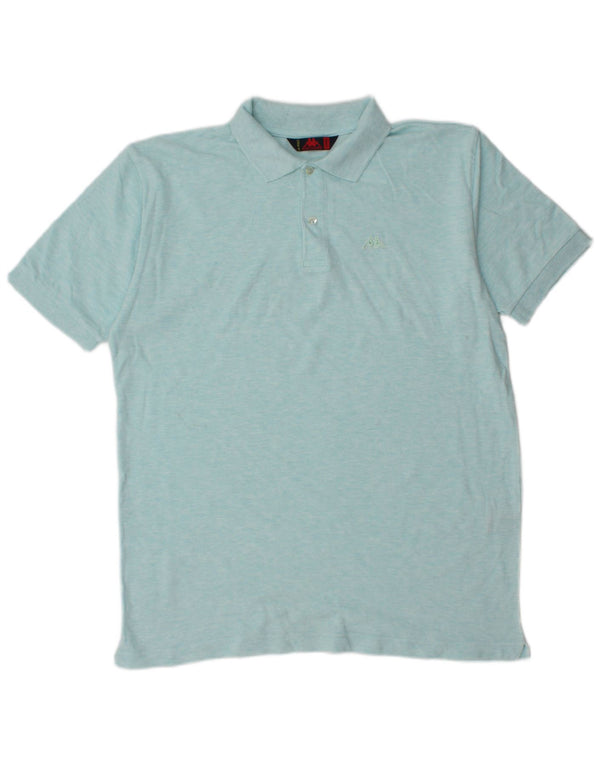 Kappa Polo Hombre XL Algodón Moteado Turquesa