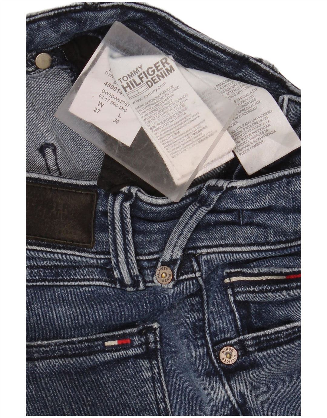 TOMMY HILFIGER Vaqueros pitillo de cintura baja Sophie para mujer W27 L30 Algodón azul