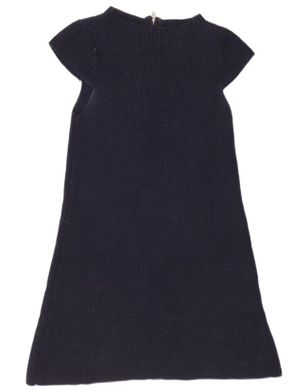 Cos Vestido tipo jersey de manga corta para mujer UK 8 Small Lana azul marino