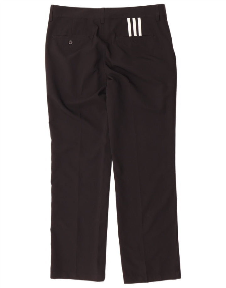 Adidas Mens Climalite Straight Chino Trousers W32 L30 Black Polyester