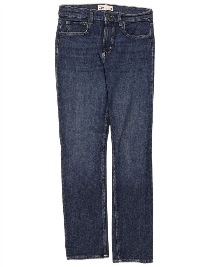 Zara Mujer Vaqueros Slim EU 36 XS W26 L31 Azul