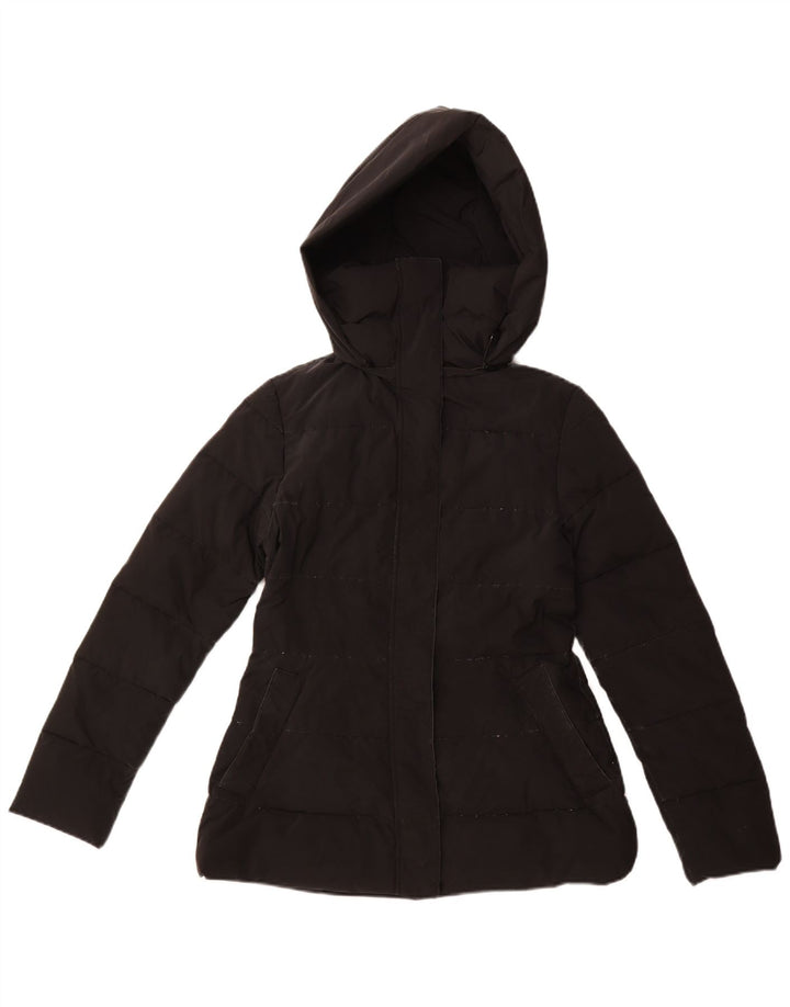 Aspesi Chaqueta acolchada con capucha para mujer UK 10 Small Poliéster negro