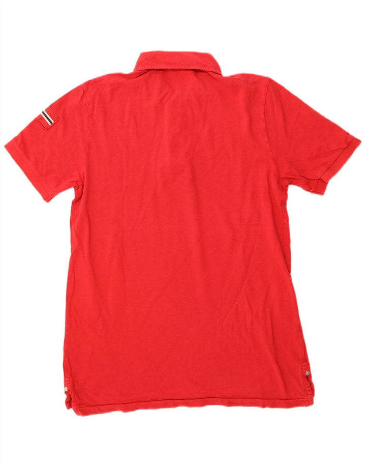 NAPAPIJRI Polo para hombre grande de algodón rojo