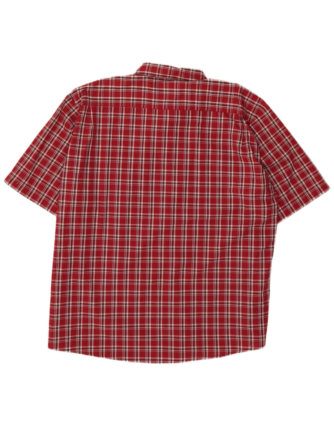 Wrangler Camisa De Manga Corta Para Hombre 3XL Algodón A Cuadros Rojos